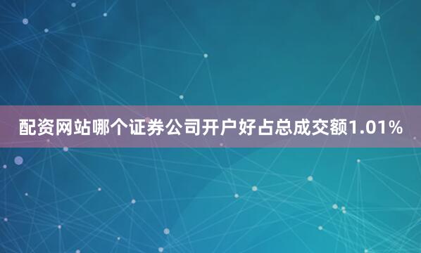 配资网站哪个证券公司开户好占总成交额1.01%