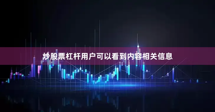 炒股票杠杆用户可以看到内容相关信息